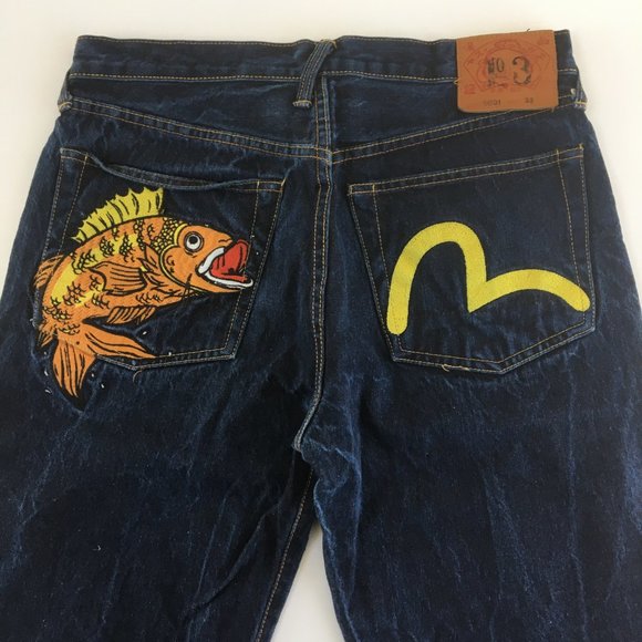 Evisu No.3 Button Fly Selvedge Jeans 33 - Picture 2 of 16